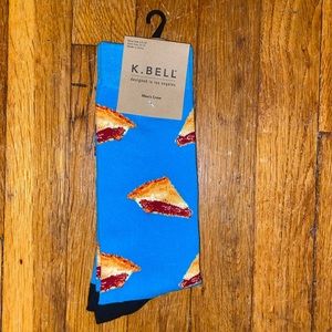 NWT KBell Crew Socks - Pie Print